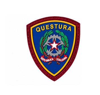 Scudetto Polizia di Stato Questura patch Gommata Divisa Militare