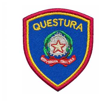 Scudetto Polizia di Stato Questura patch Ricamata Divisa Militare