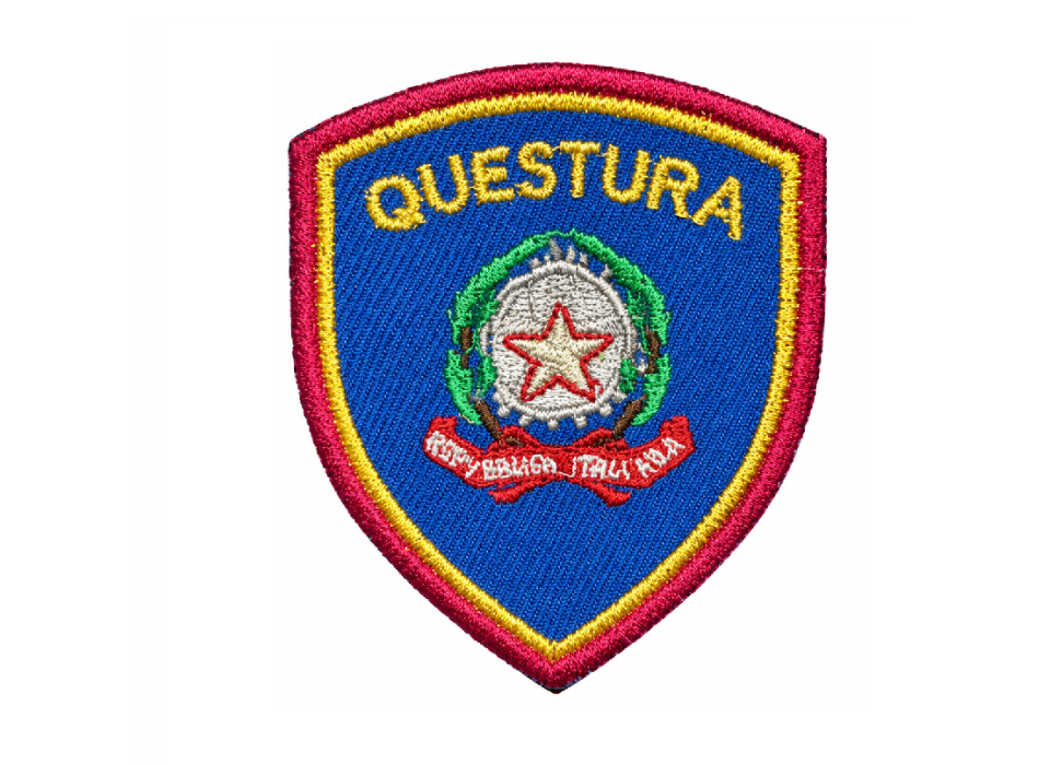 Scudetto Polizia di Stato Questura patch Ricamata Divisa Militare