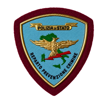 Scudetto Polizia di Stato Reparto Prevenzione Crimine plastificata Divisa Militare