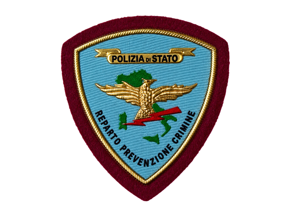Scudetto Polizia di Stato Reparto Prevenzione Crimine plastificata Divisa Militare