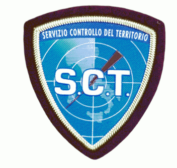 Scudetto Polizia di Stato Servizio Controllo del Territorio SCT patch plastificata Divisa Militare
