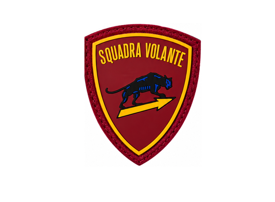 Scudetto Polizia di Stato Squadra Volante patch gommata Divisa Militare