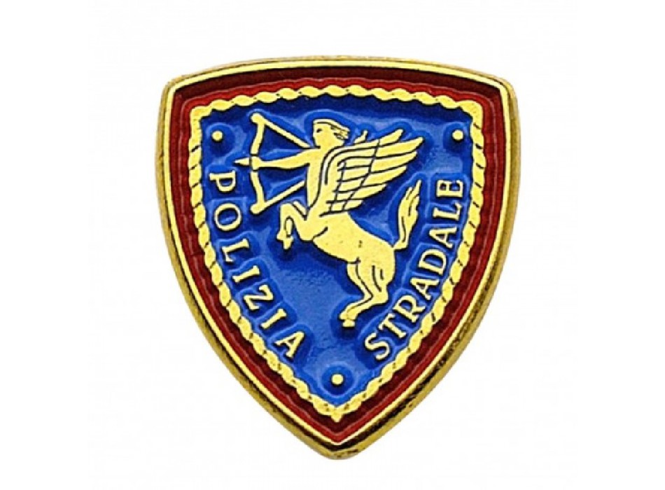 Scudetto Spilla ricordo Polizia Stradale CAPS Divisa Militare