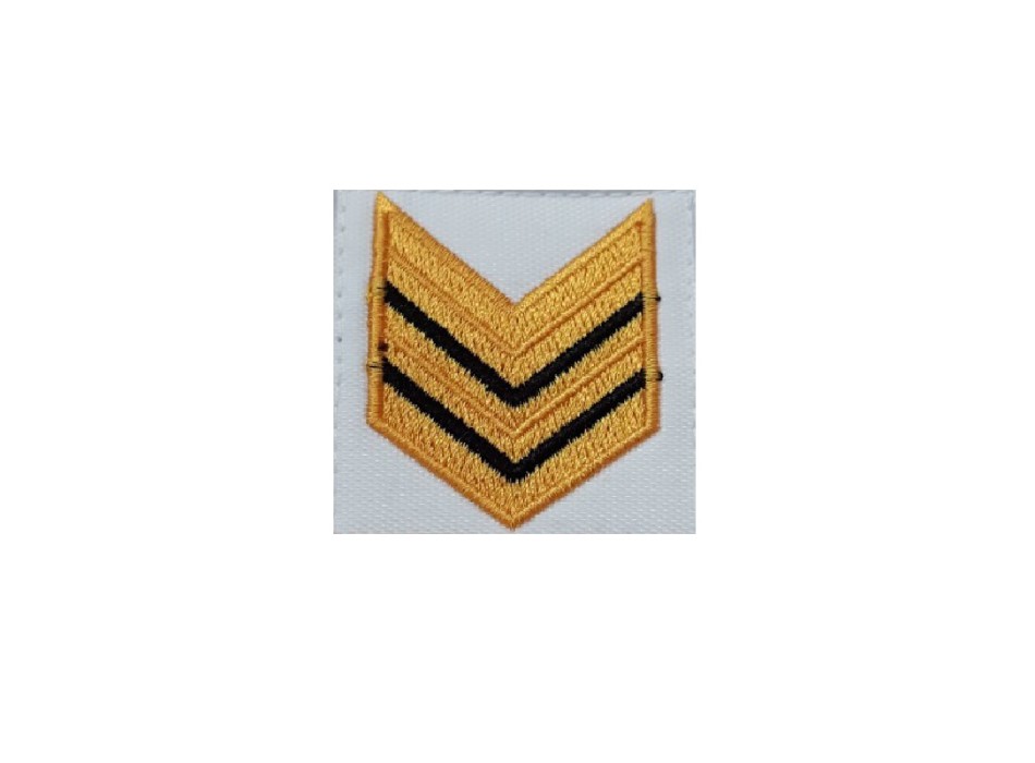 Secondo capo grado velcro bianco per polo Divisa Militare