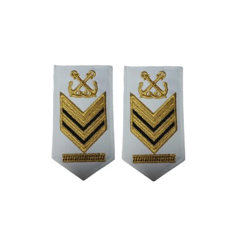 Secondo capo scelto nocchiere di porto Capitaneria gradi per uniforme ordinaria estiva O.E.  Divisa Militare