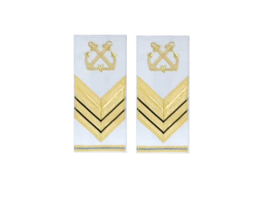Secondo capo scelto nocchiere di porto Capitaneria gradi per uniforme ordinaria estiva O.E.  Divisa Militare