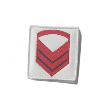 Sottocapo di prima 1° classe grado velcro bianco per polo Divisa Militare