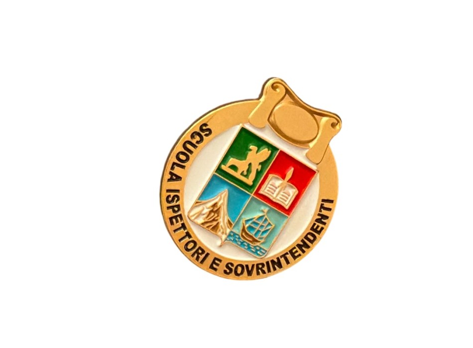 Spilla GDF scuola Ispettori e sovrintendenti argento Guardia di Finanza con numero di corso inciso Divisa Militare