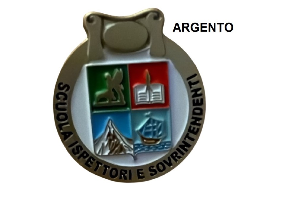 Spilla GDF scuola Ispettori e sovrintendenti argento Guardia di Finanza con numero di corso inciso Divisa Militare
