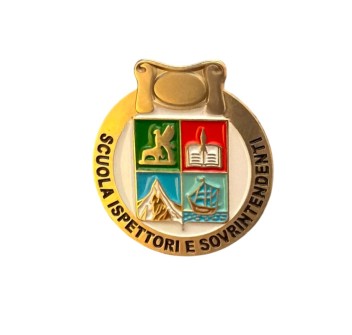 Spilla GDF scuola Ispettori e sovrintendenti argento Guardia di Finanza con numero di corso inciso Divisa Militare