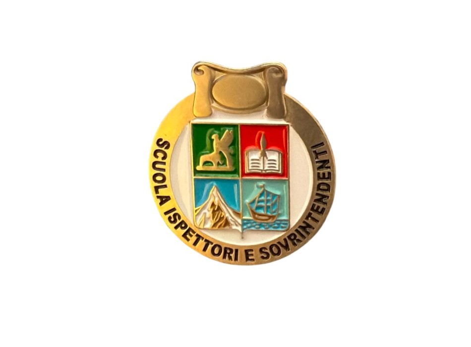 Spilla GDF scuola Ispettori e sovrintendenti argento Guardia di Finanza con numero di corso inciso Divisa Militare