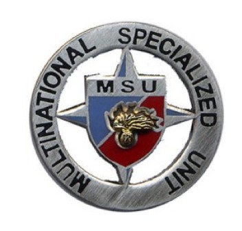 Spilla missione multinational specialized unit msu carabinieri Divisa Militare