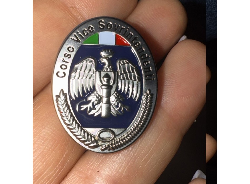 Spilla Scuola Vice Sovrintendenti Polizia Penitenziaria con incisione inclusa Divisa Militare