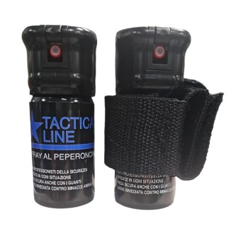 Spray peperoncino getto conico Tactical Line 20 ml tl pro con portaspray cinturone/cintura Divisa Militare