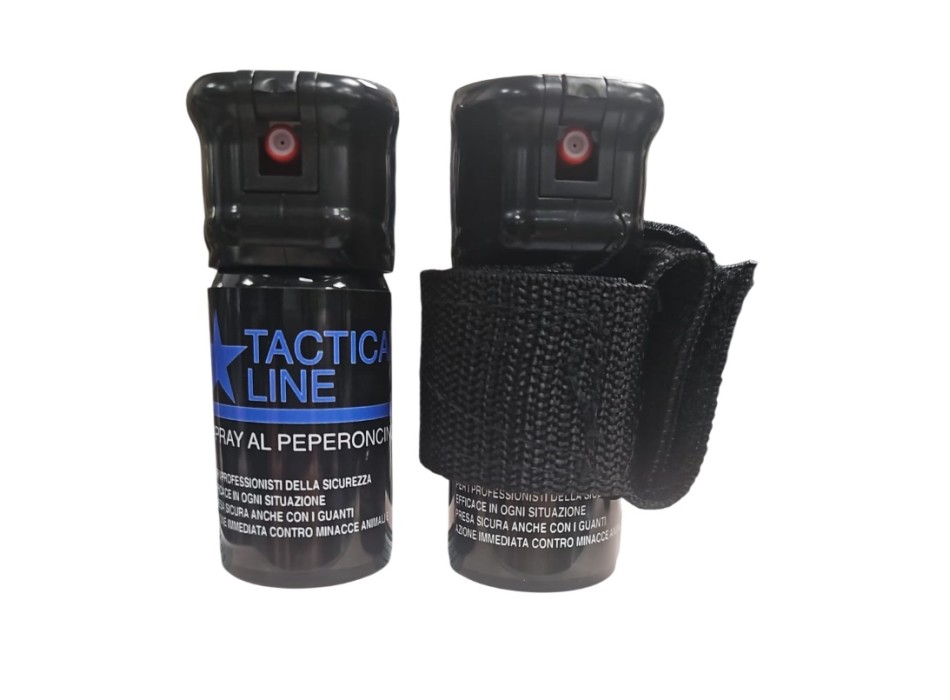 Spray peperoncino getto conico Tactical Line 20 ml tl pro con portaspray cinturone/cintura Divisa Militare