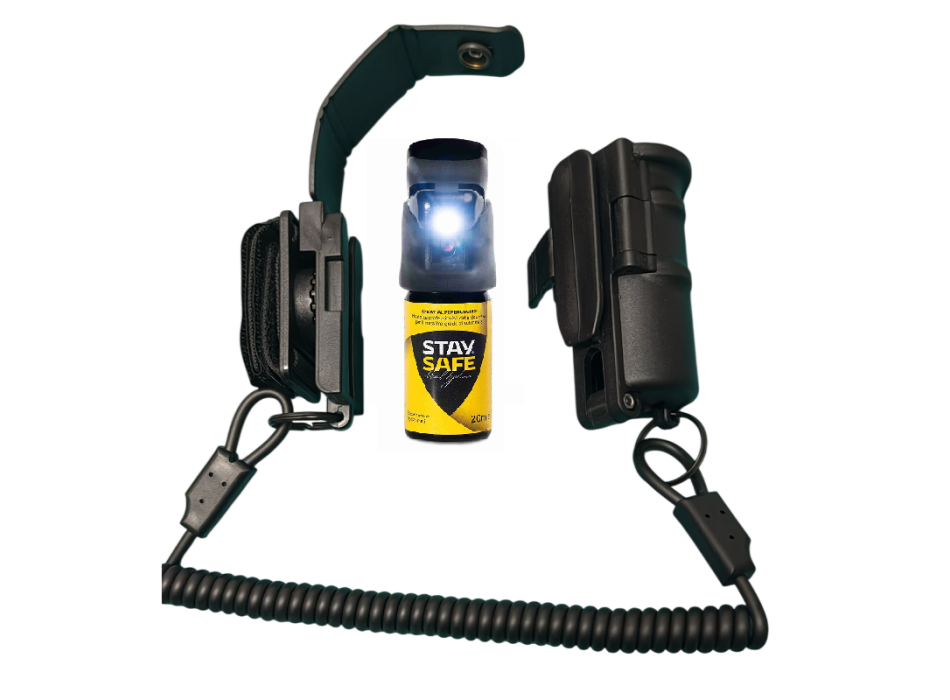 Spray peperoncino Stay Safe + porta spray con correggiolo spedizione gratis Divisa Militare