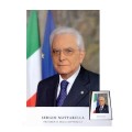 Stampa ritratto Presidente della Repubblica Sergio Mattarella in cornice