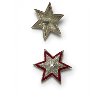 Stelle Grado Bordo Rosso 6 Punte Divisa Militare
