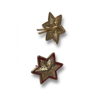 Stelle Grado Bordo Rosso Oro 6 Punte Divisa Militare
