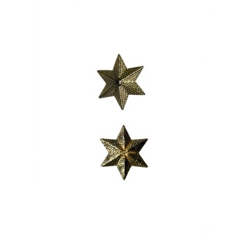Stelle Grado dorate 6 Punte a vite Divisa Militare