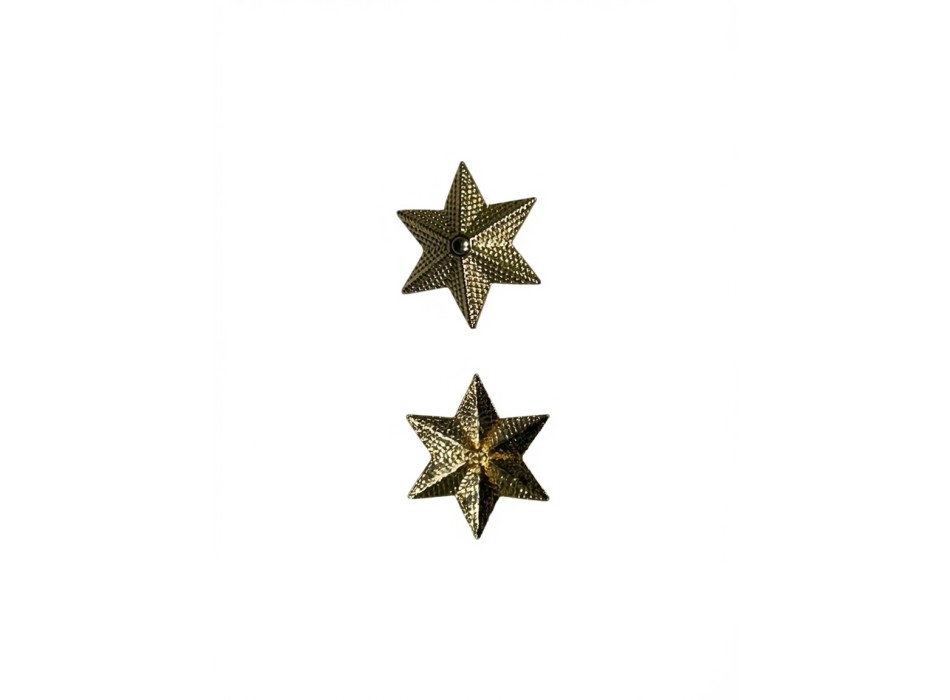 Stelle Grado dorate 6 Punte a vite Divisa Militare