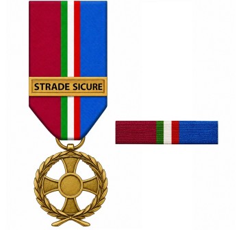 Strade Sicure medaglia e nastrino Divisa Militare