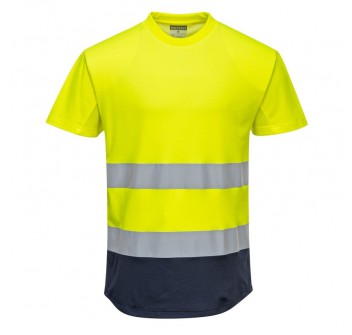 T shirt giallo/blu alta vibilità protezione civile Divisa Militare