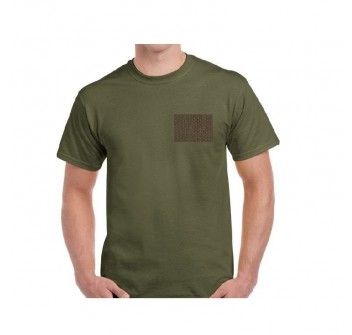 T-shirt maglietta militare verde oliva od con velcro Divisa Militare