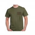 T-shirt maglietta militare verde oliva od con velcro