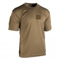T-shirt maglietta tattica militare desertica coyote con velcro maniche