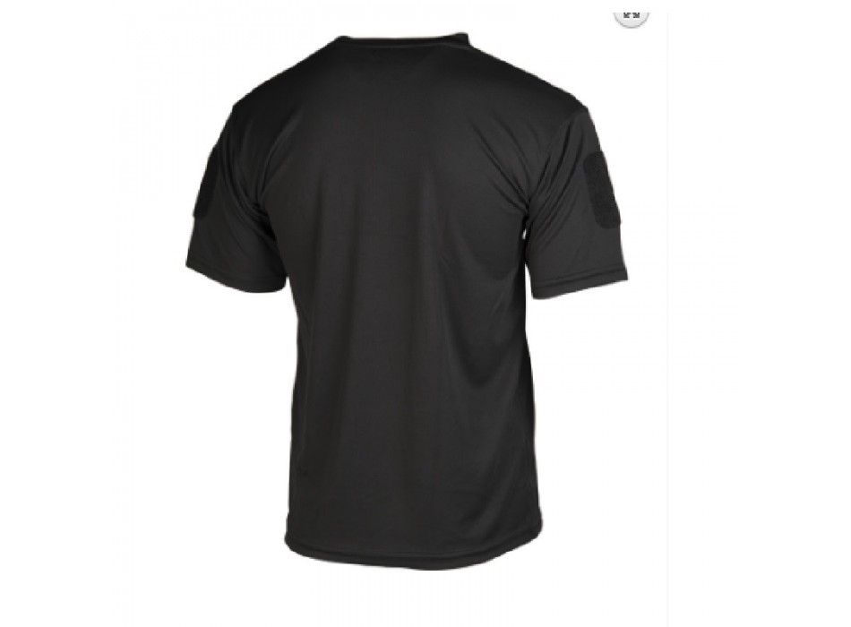 T-shirt maglietta tattica militare nera con velcro maniche+petto Divisa Militare