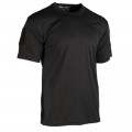 T-shirt maglietta tattica militare nera con velcro maniche