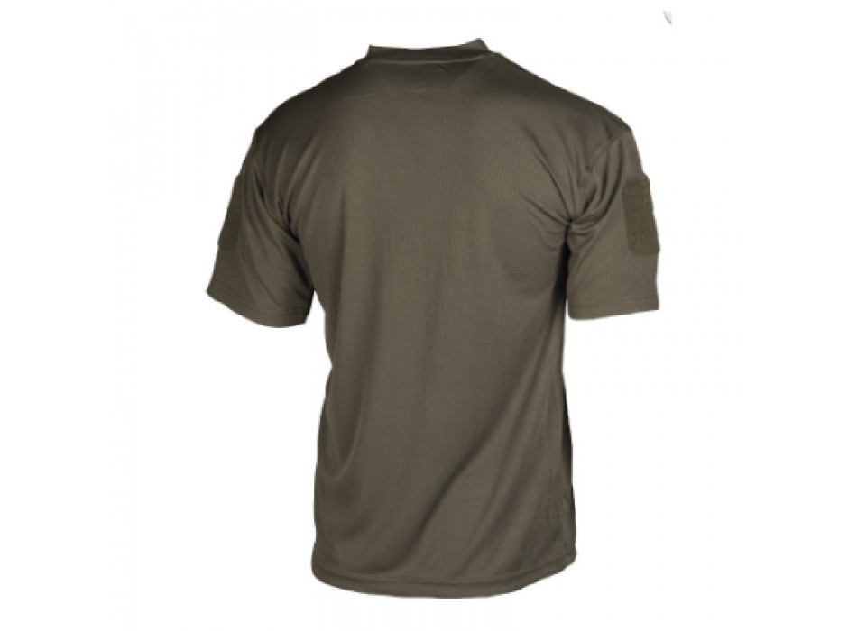 T-shirt maglietta tattica militare verde od con velcro Divisa Militare