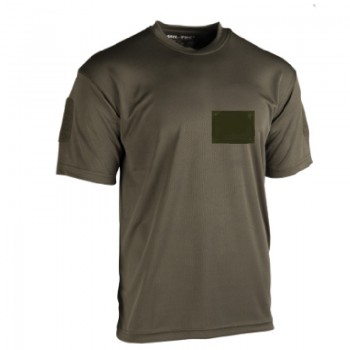 T-shirt maglietta tattica militare verde od con velcro maniche+petto Divisa Militare