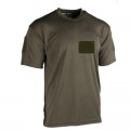 T-shirt maglietta tattica militare verde od con velcro maniche+petto
