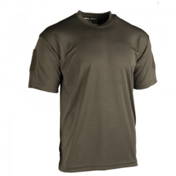 T-shirt maglietta tattica militare verde od con velcro Divisa Militare
