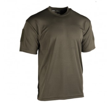 T-shirt maglietta tattica militare verde od con velcro Divisa Militare