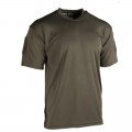 T-shirt maglietta tattica militare verde od con velcro maniche