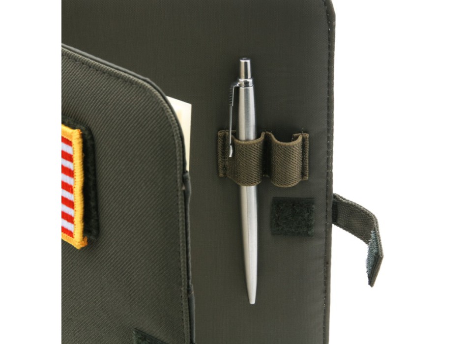 Taccuino per esterno con velcro grande Divisa Militare