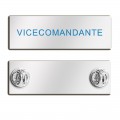 Targhetta in metallo Polizia Locale vice comandante