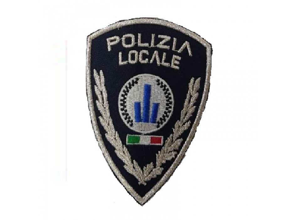 Toppa patch con velcro polizia locale Emilia Romagna con tre torri bassa visibilità Divisa Militare