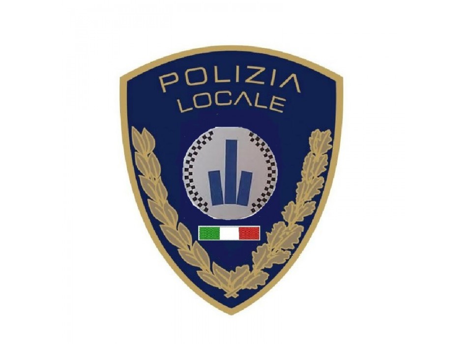 Toppa patch con velcro polizia locale Emilia Romagna con tre torri Divisa Militare