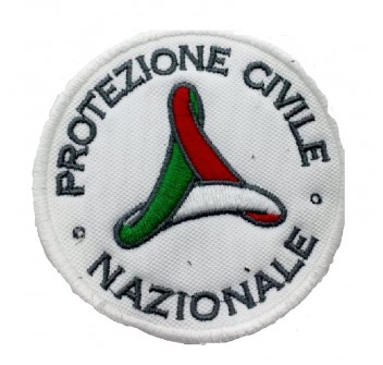 Toppa patch con velcro proteziona civile bianca Divisa Militare