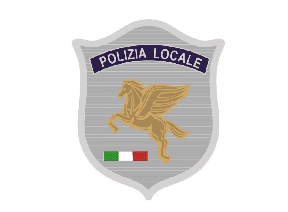 Toppa patch ricamata polizia locale Pegaso Divisa Militare