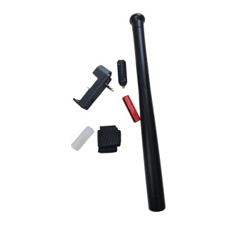 Torcia tattica cm 44 ricaricabile con porta cordura, batteria ricaricabile Divisa Militare
