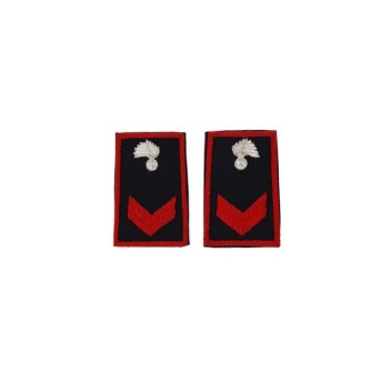Tubolari Appuntato Carabinieri ricamati neri Divisa Militare