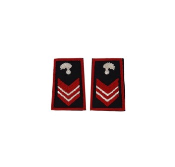 Tubolari Appuntato Scelto Carabinieri ricamati neri Divisa Militare