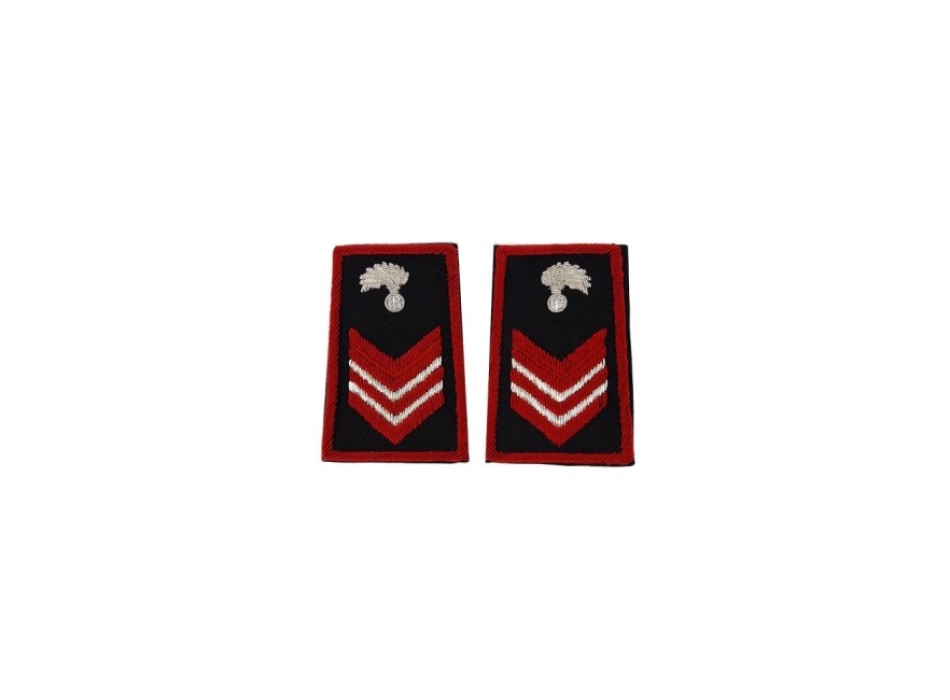 Tubolari Appuntato Scelto Carabinieri ricamati neri Divisa Militare