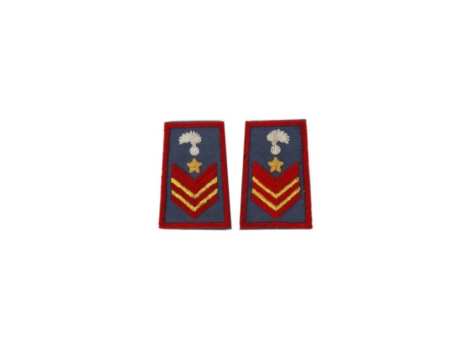 Tubolari Appuntato Scelto QS Carabinieri ricamati blu Divisa Militare